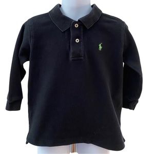 COPY - Polo Ralph Lauren Boys Striped Mesh Long-Sleeve Polo Shirt - BLUE - Size…